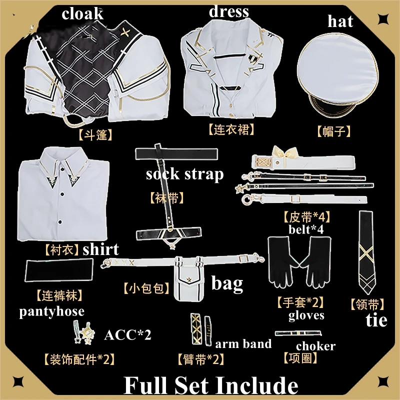 Hoshikawa Sara Cosplay Nijisanji Vtuber Women Fashion Costume Role Play Clothing Halloween Comic-con Party Outfit Full Set