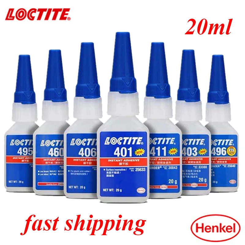 

1pcs 20ml Super Glue 401 Repairing Glue Instant Adhesive Loctite Self-Adhesive 403 406 408 411 414 415 for Metal Plastic Rubber