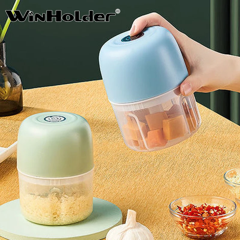 

Winholder 250ML Electric Garlic Chopper USB Charging Ginger Masher Machine Sturdy Durable Chili Vegetable Crusher Kitchen Tool