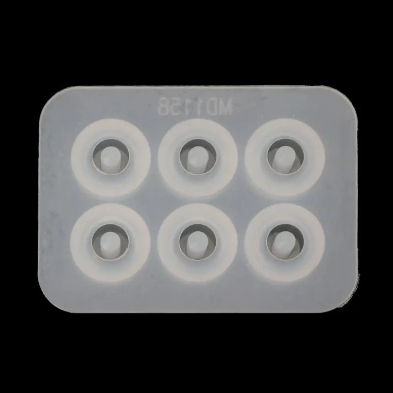 

Silicone Big Hole Beads Pendant Mould 6-Cavity Epoxy Sphere Charm Moulds for Resin Casting Necklace Jewelry Making B85D