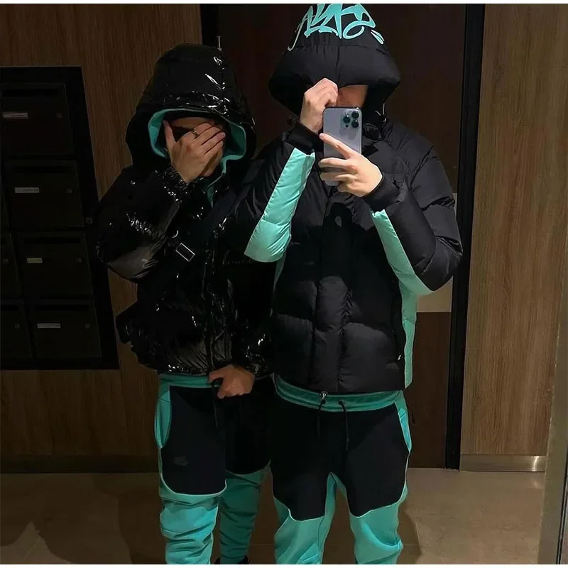 2024 зимнее новое модное пальто на молнии в американском стиле с буквенным принтом