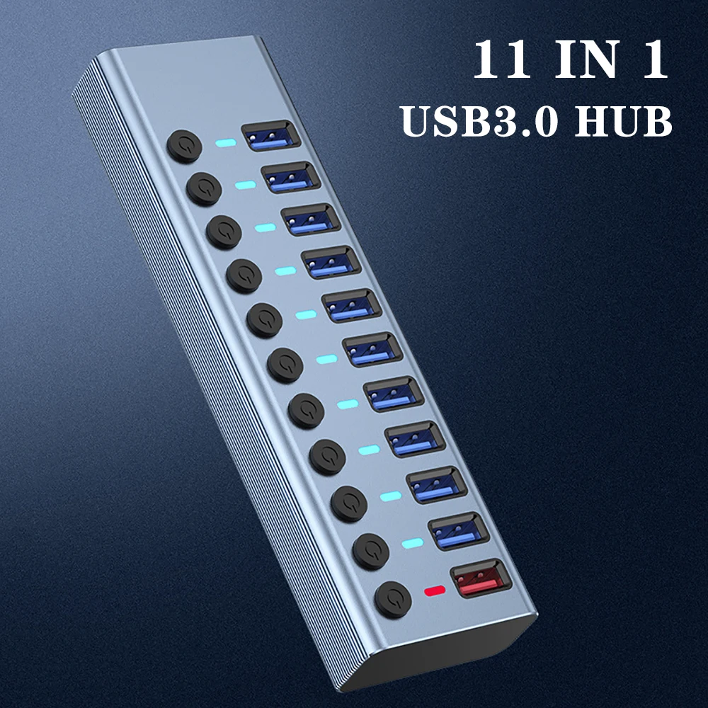 11in1 USB HUB USB 3.0 HUB Splitter Multi USB Charger Hub Ноутбуки Телефонный адаптер Extensor Док-станция для Macbook Pro Air Windows