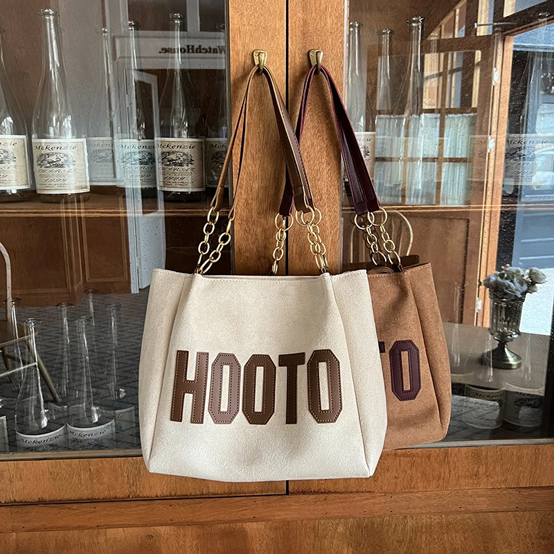 Matte Leather Women's Tote Shoulder Bags Fashion Letter Girls Student Commuter Book Bag Vintage Female College Style Handbags