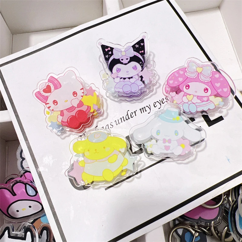 

Sanrio Kuromi Hand Account Clip Hello Kittys My Melody Cartoon Cinnamoroll Kawaii Student Material Test Paper Pp Clip Toy Girls