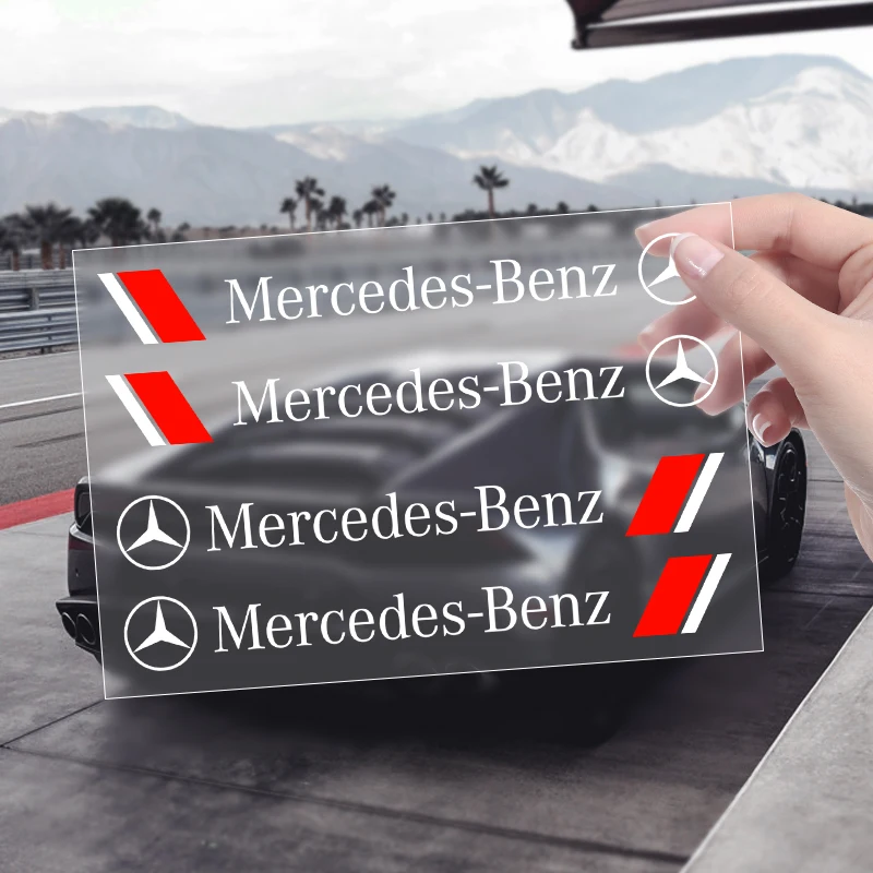 

4 шт. наклейки на дверные ручки автомобиля, аксессуары для Mercedes Benz AMGs W202 W203 W204 W205 W210 W211 W212 W213 W177 V177 W176 W169
