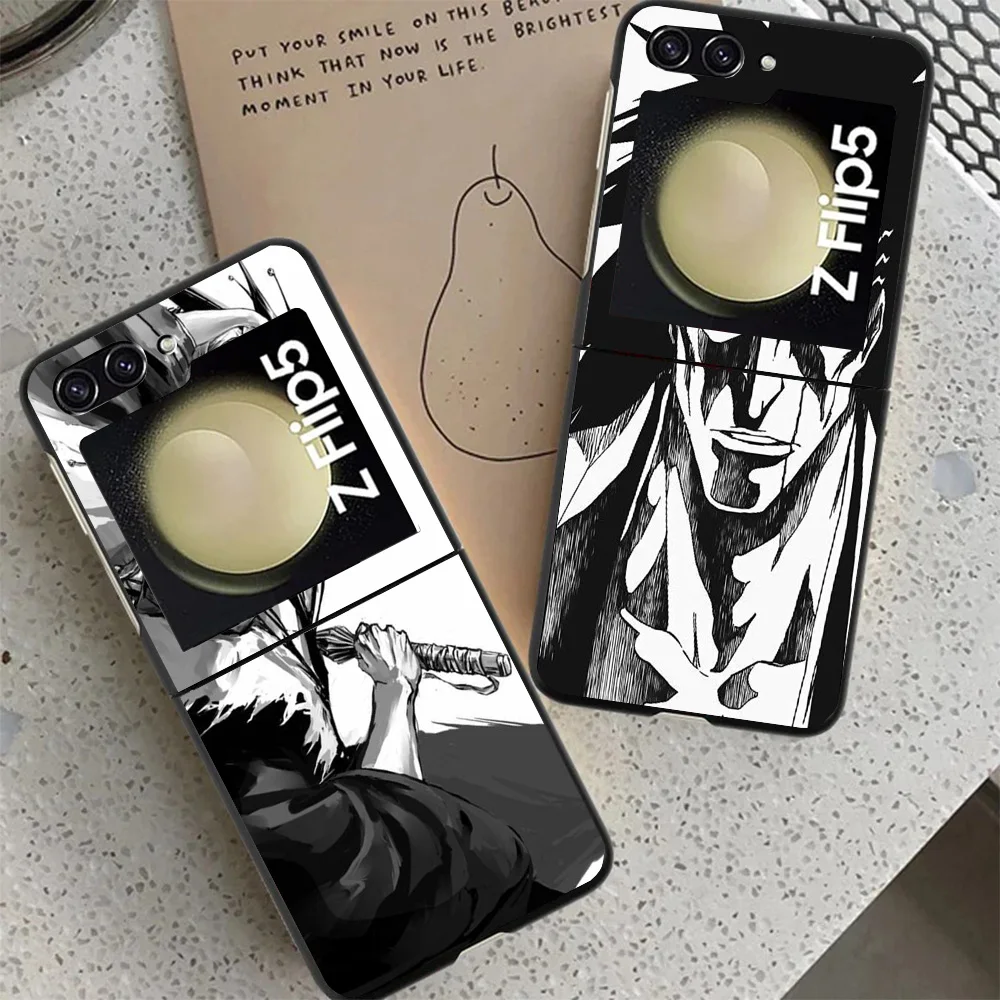 Отбеливатель Zaraki Kenpachi чехол для Samsung Galaxy Z Flip 4 5 3 z Flip5 Flip4 5G жесткий телефона Flip3