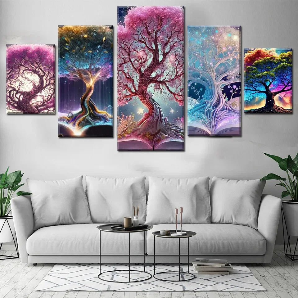 

Алмазная живопись «волшебное дерево», 5 шт.