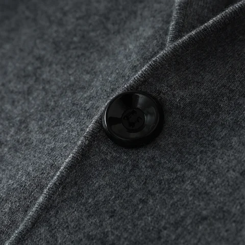 100% кашемировый костюм, мужской костюм, вязаный кардиган с воротником, деловое повседневное пальто, вязаные шорты с высокой талией, зимний толстый комплект из двух предметов