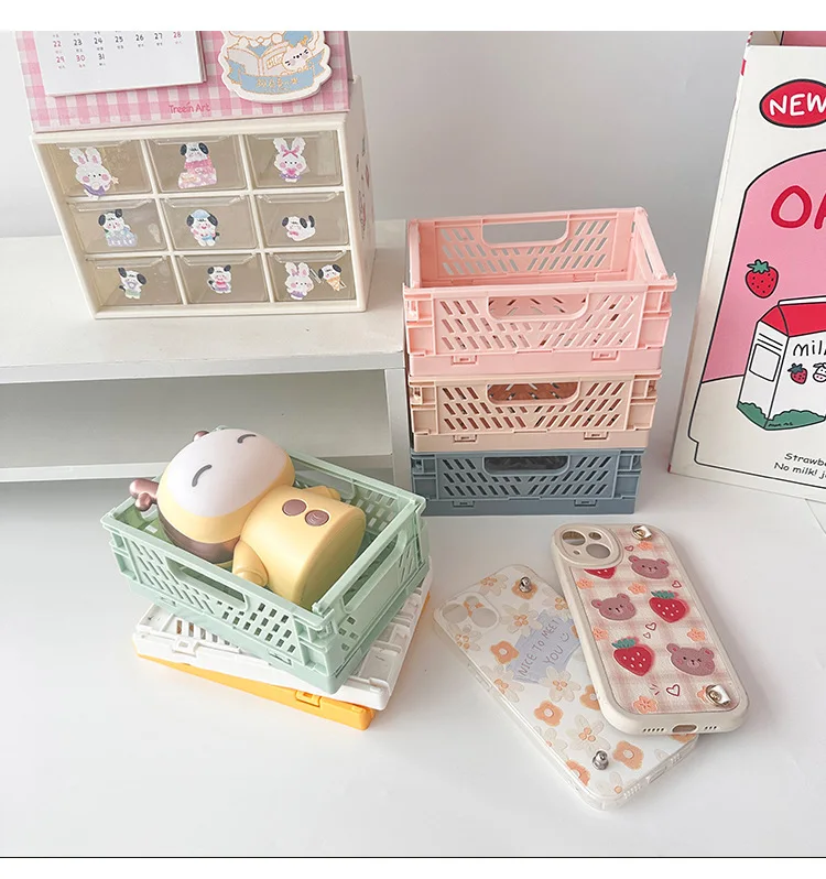 Складная пластиковая коробка для хранения рабочая корзина студентов Офисная