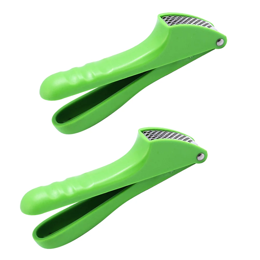

2 Anti-rust 340 Stainless Steel Garlic Presses Safe Kitchen Widgets (Green)