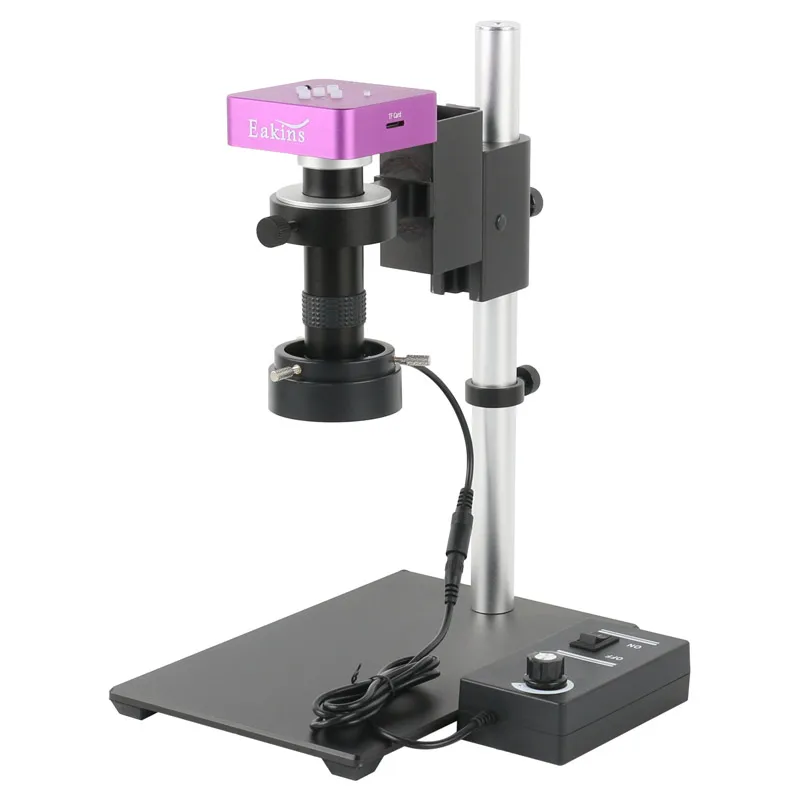

2K 51MP Digital Microscope Camera Zoom C-Mount Lens HDMI USB Video Recorder For Phone PCB Repair Jade Stone Detection