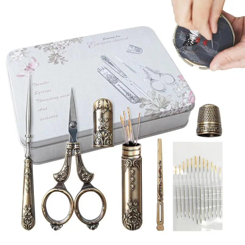 

Ножница для вышивки Set 6-Piece ножница для вышивки s Kit профессиональные тканевые ножницы, многофункциональный швейный инструмент из нержавеющей стали