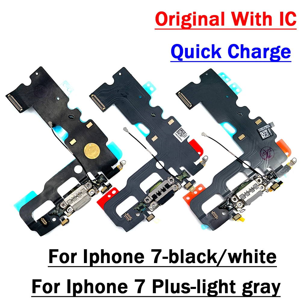 

20Pcs/lots Original For Iphone 7 7 Plus USB Charger Charging Port Dock Jack Plug Socket Connector Microphone Board Flex Cable