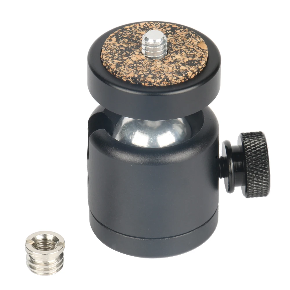 

360 Swivel Ball Head 1/4" Screw Mount for DSLR Camera Tripod Ballhead Stand LED Light Bracket
