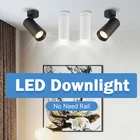 Светодиодный потолочный Точечный светильник, 220 В, удлиненный Трековый светильник для поверхностного монтажа, Детский Светильник, складной светильник для гостиной, кухни