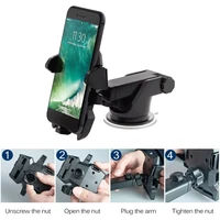 360 degrees universal smartphone car mount holder adjustable phone mounting suction cup holder