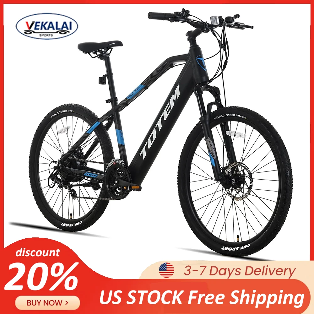 

Totem Volcano Electric Bike Adults 500W Motor Ebike 48V 11.6Ah Removable Battery 21-Speed Suspension Fork 27.5” Electric Bicycle