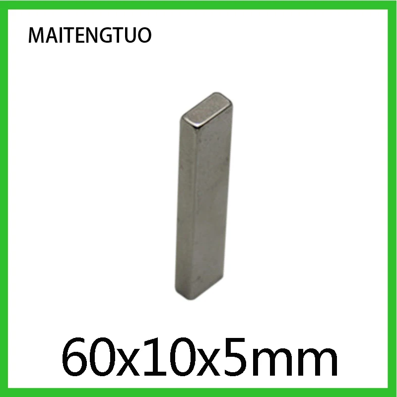 

2~50PCS Strong Sheet Rare Earth Magnet Length 60mm Block Rectangular Neodymium Magnets 60x10x5mm Strip Magnet 60*10*5mm