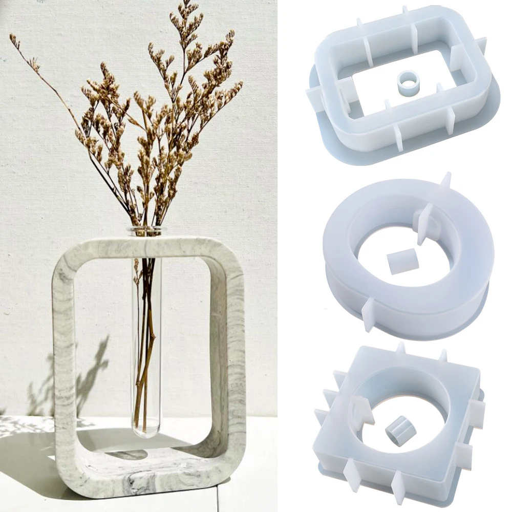 

Home Decor Test Tube Vase Silicone Molds for Handmade Plaster Concrete Epoxy Hydroponic Device Flower Breeding Stationvase