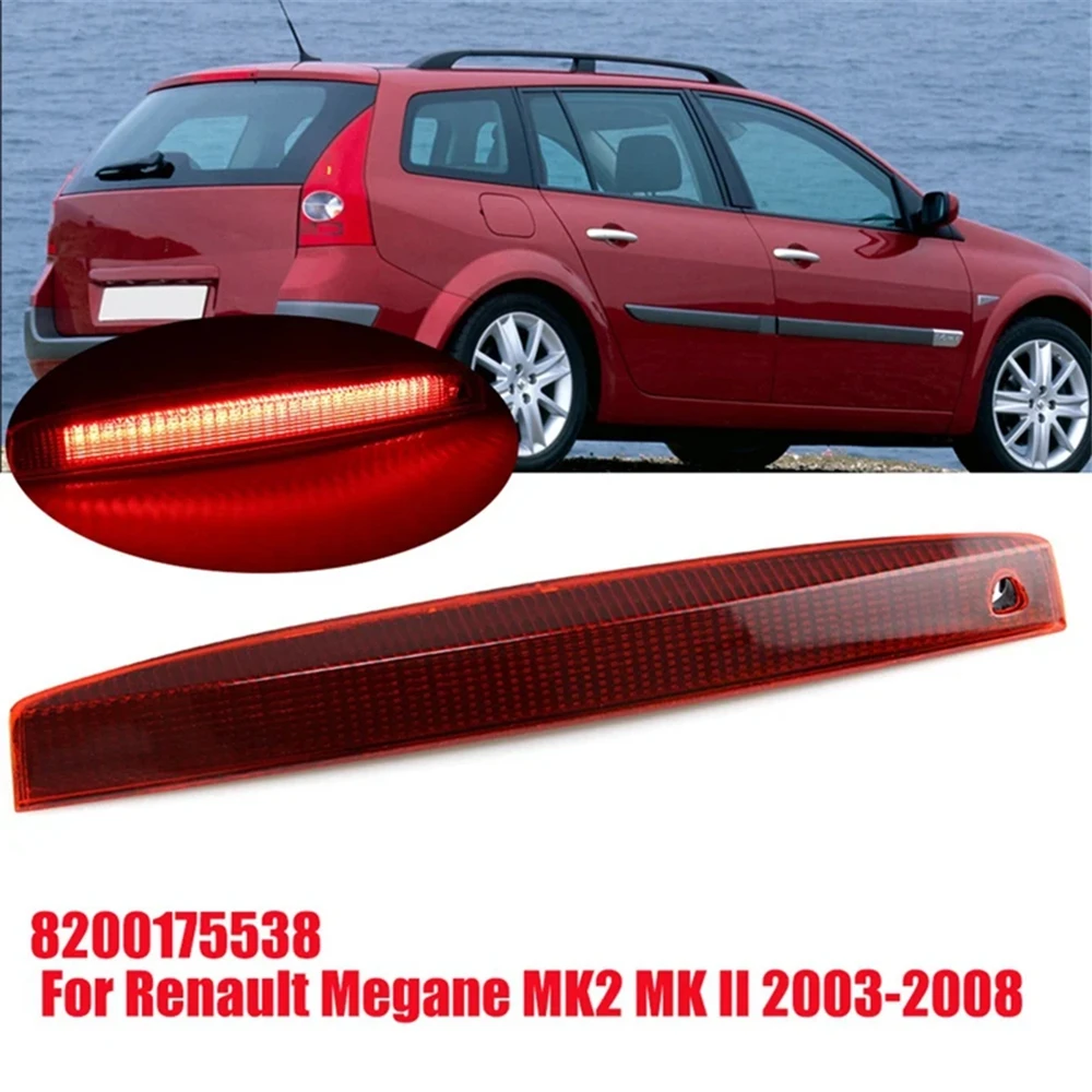 Фото 8200175538 Автомобильный 3-й третий стоп-сигнал для Renault Megane MK2 MK II 2003-2008, задний фонарь, светодиодный, высокий третий стоп-сигнал, аксессуары №5