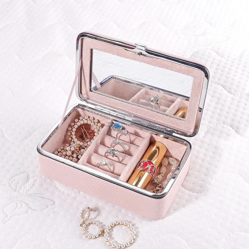 

Прямоугольная упаковочная коробка для ювелирных изделий, простой органайзер для хранения сережек, ожерелий, колец, браслетов, подвесок, витрина, держатель, подарок, мода