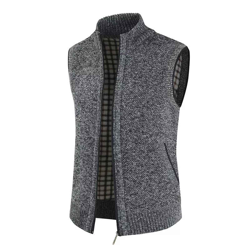 

New2022 New Autumn and Winter Men's Cotton Coat Fashion Warm Outer Wear Vest Hot Cotton Vest Casual Sleeveless Jacket