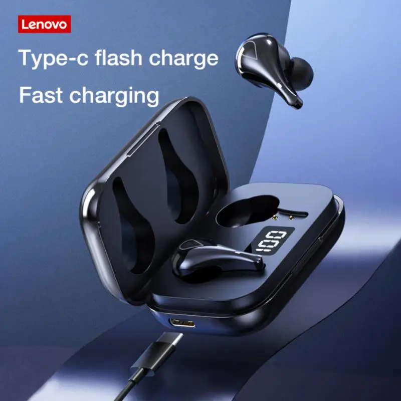 

С зарядным портом Type-C Lenovo LP3 5,0 наушники 9D стерео спортивные наушники с микрофоном беспроводная гарнитура 3,7 в 16 Ом