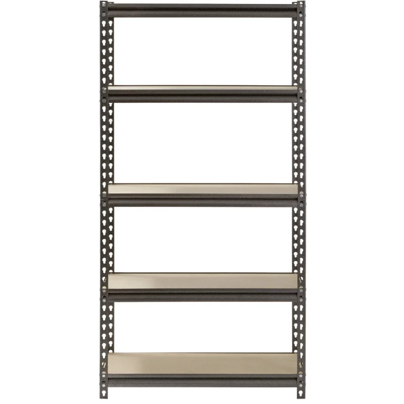 

Muscle Rack 30"W x 12"D x 60"H 5-Shelf Steel Freestanding Shelves, Silver shelves wall shelf