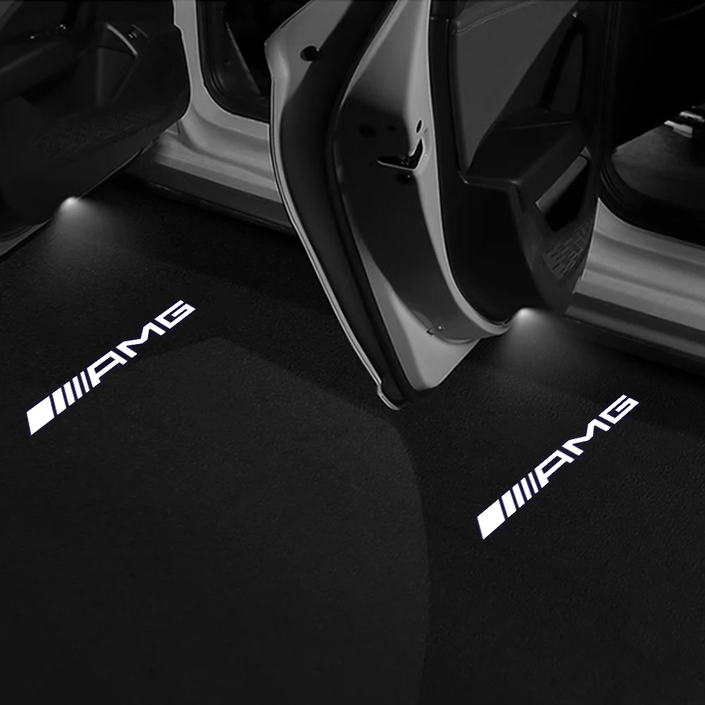 2 шт. HD светодиодные лампы для проектора дверей автомобиля Mercedes Benz A/B/C/E/M Class GLE GLC GLA