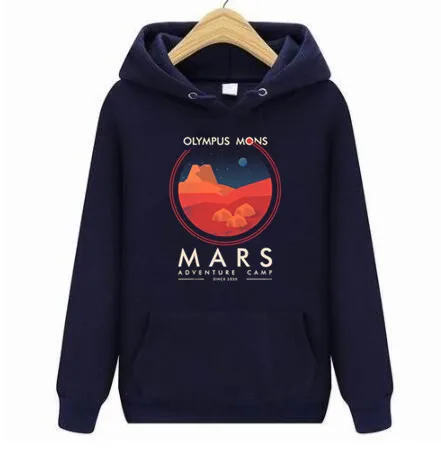 

2022 Mars Planet Galaxy Cartoon Printed Oversized Loose Long Sleeve Harajuku Hoodie plus Velvet Plus Size hoodies S-4XL