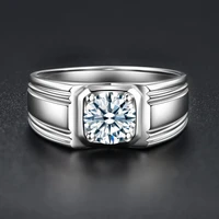 s925 silver inlaid 0 5ct 1ct moissanite diamond high carbon diamond ring for engagement and marriage mens ring