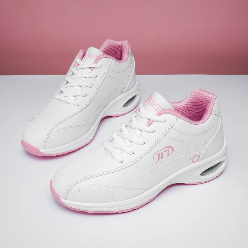 

Women Vulcanized Shoes Comfortable Sport Tenis Thick Sole Trainers Lace-Up Casual Running Platform Height Increase Walking Shoes