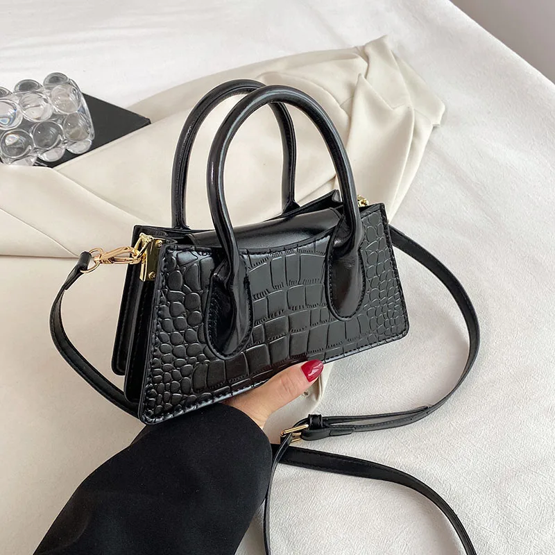 

New Luxury Brand Women Shoulder Messenger Bag Crocodile Pattern Leather Handbags and Purses Fashion Ladies Mini Crossbody Bags