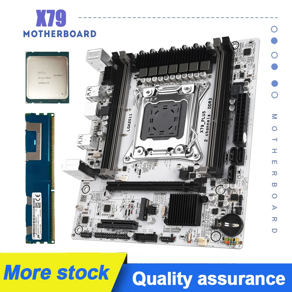 X79 Motherboard Set Xeon E5 2680 V2 32GB DDR3 1866MHz LGA 2011 Support