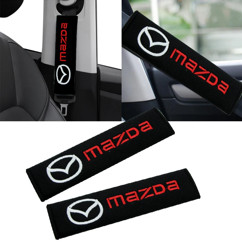 

2pcs Car Seat Belt Pads Safety Shoulder Strap Cushion Cover For Mazda 2 3 5 6 M5 Ms CX-4 CX-5 CX6 M3 M6 MX3 MX5 Car Accessories