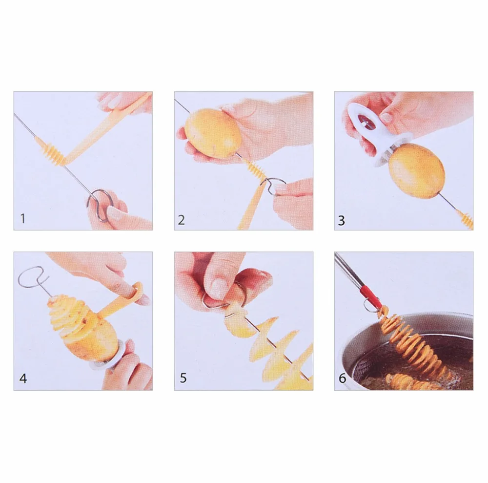 Спиральный нож для нарезки картофеля вращающийся ручной циклонный устройство |