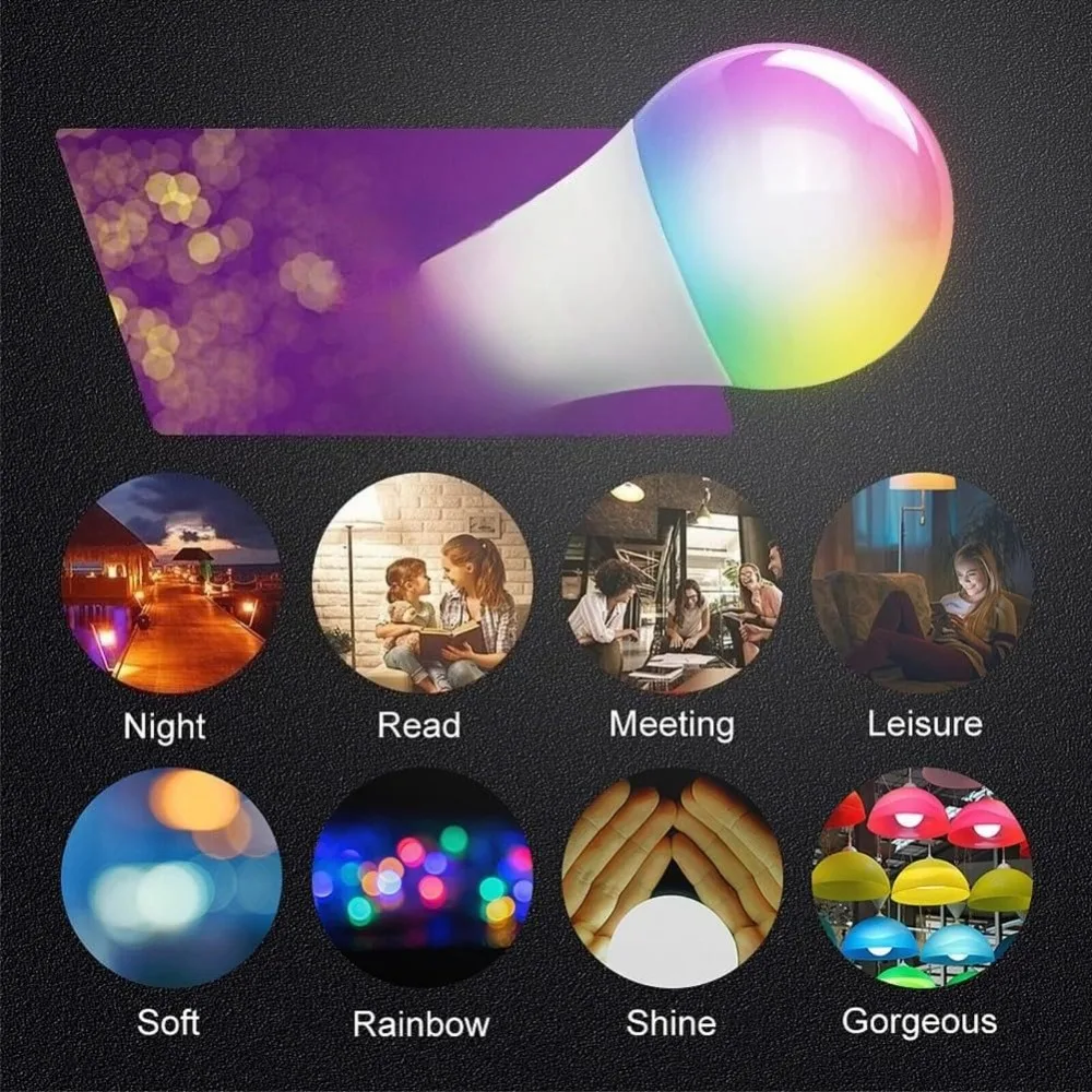 Светодиодная RGB-лампа B22 с пультом дистанционного управления, 12 цветов, байонетное крепление, для дома, вечеринок, баров, сцен. (art.: 3920dcb545236) - 3920dcb545236