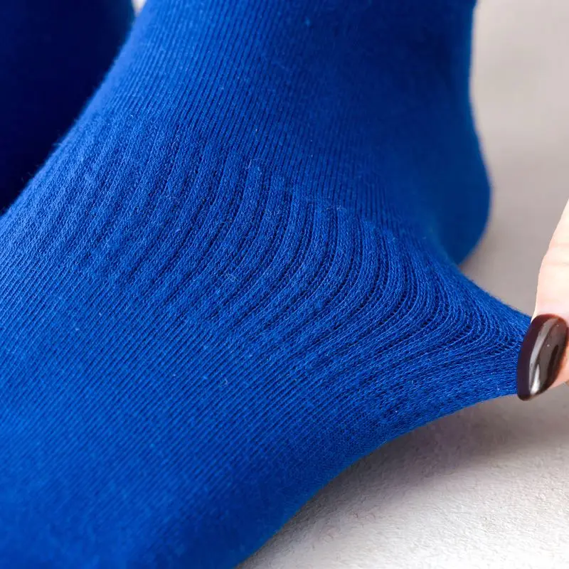 1 Pairs High Quality Solid Color Fashion Women Cotton Socks Men Crew Socks Breathable Sports Antislip Socks Male Short Ankle Sox