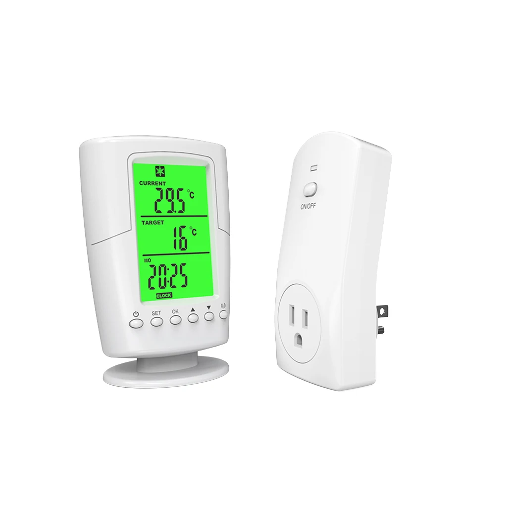 

LCD Display Digital Smart Wireless Programmable Thermostat Socket Temperature Control Socket