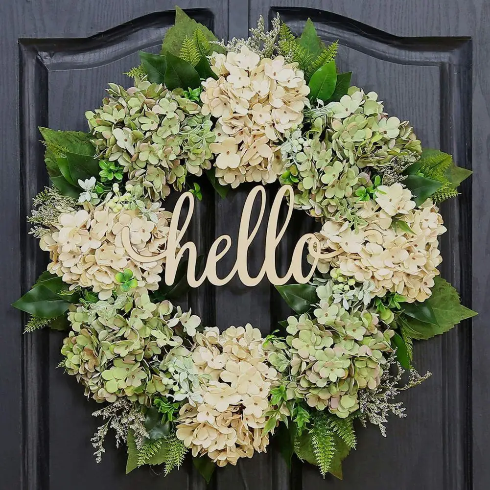 

Artificial Garland for Home Decoration Welcoming Garland for Guests Festive Artificial Hydrangea Wreaths Home for Weddings