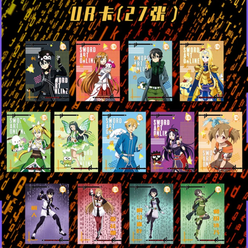 Новинка искусство меча онлайн флэш-карты Аниме игры фигурки Kirito красочные SP