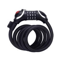 4 digit combination password bike security lock bicycle cable chain with led anti theft mini lock 1 2m1 5m1 8m aluminum
