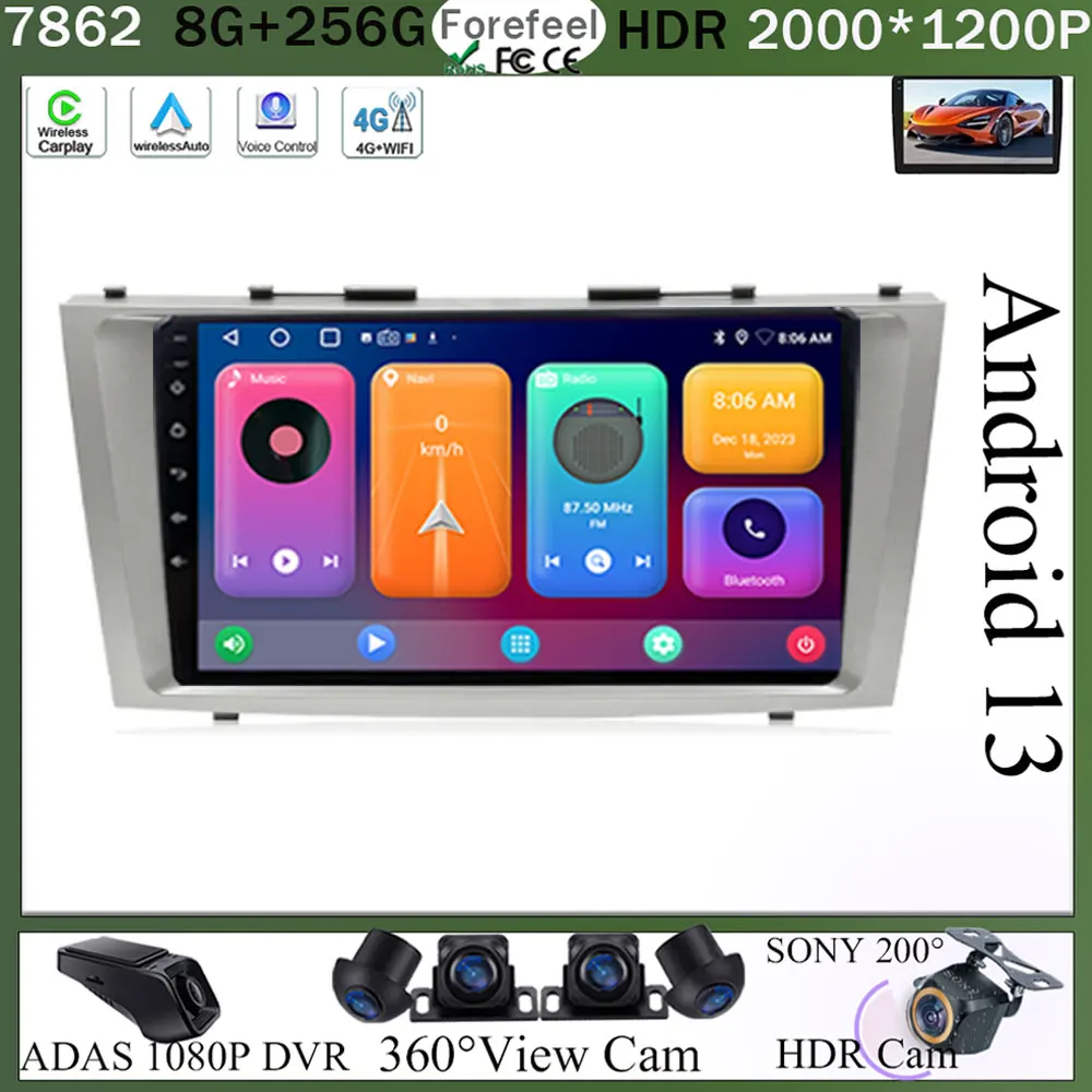 Автомобильный Dvd-плеер на Android для Toyota Camry 7 XV 40 50 2006-2011 без 2din DVD сенсорный экран