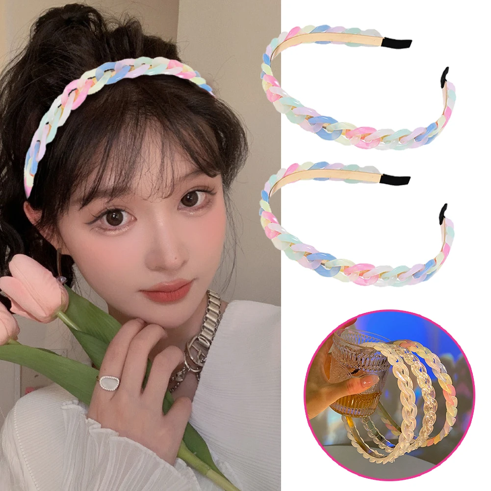

Headwear Hair Hoop Women Headbands Hair Bands for Women Chain Hair Bands Hair Accessories Hair Hoop Rainbow Hair Headband
