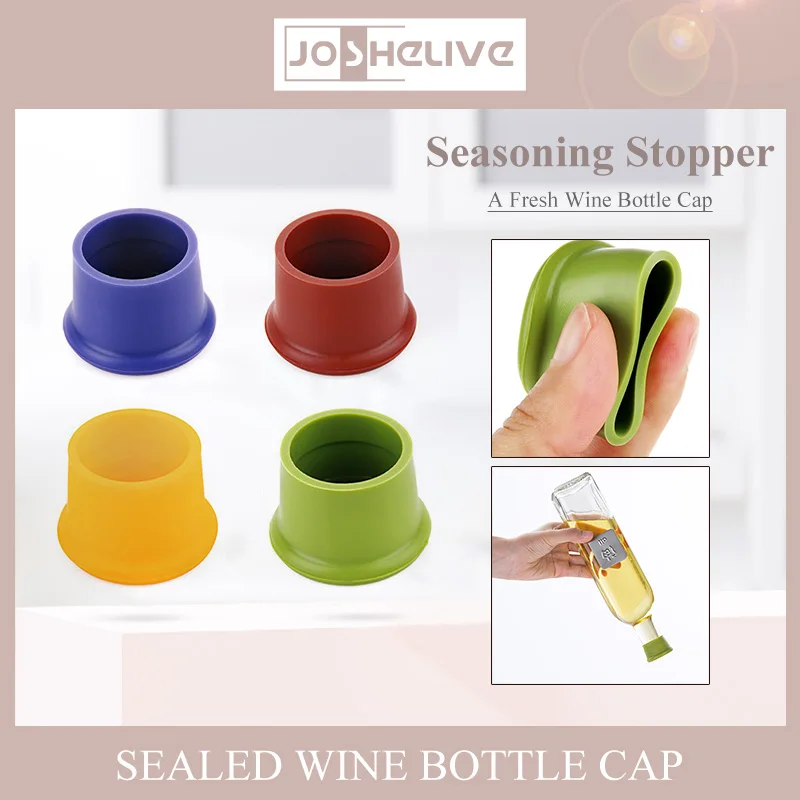 

Reusable Silicone Bottle Cap Sealed Beer Cap Vinegar Soy Sauce Bottle Soda Cap Wine Protective Stopper Beer Kitchen Storage Tool