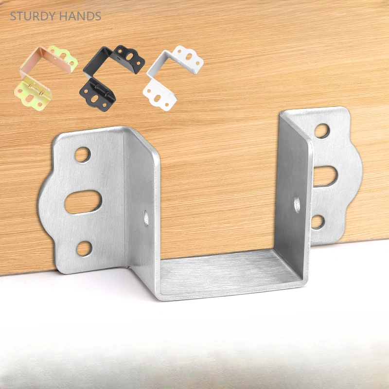 Утолщенная угловая железная кровать из нержавеющей стали 10 шт. твердой древесины