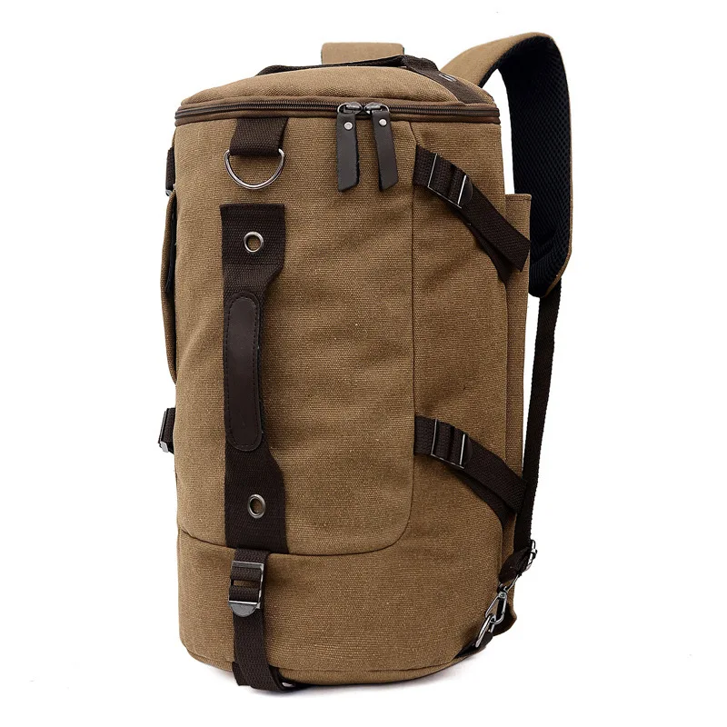 Men's Travel Bag Canvas Backpack Tactical Climbing Mountain Bag Sport Rucksack For Bicycle Backpack Outdoor Shoulder Bag XA241K