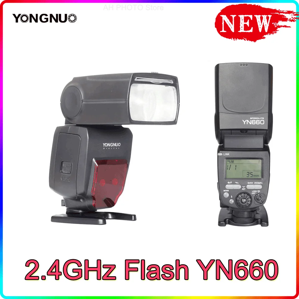 

Yongnuo 2.4GHz flash YN660 High derivative 2.4G wireless flash, support M/Multi/--mode