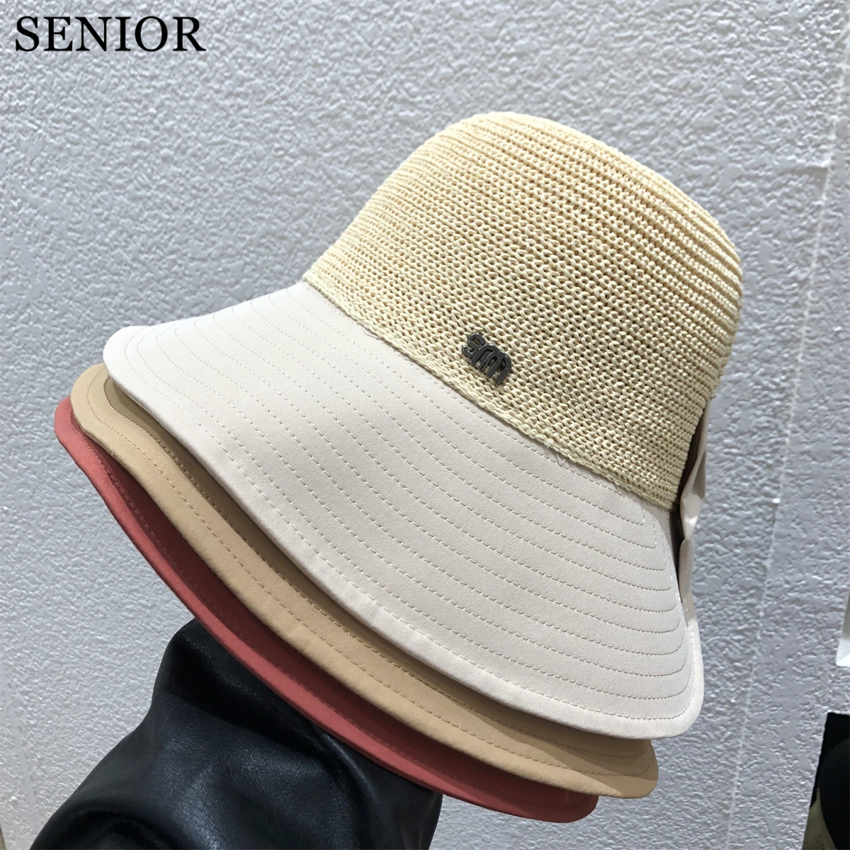 2022 Japanese Butterfly Fine Grass Woven Women's Fisherman Hat Summer Outdoor Travel Holiday Mesh Sunscreen UV Women's Straw Hat