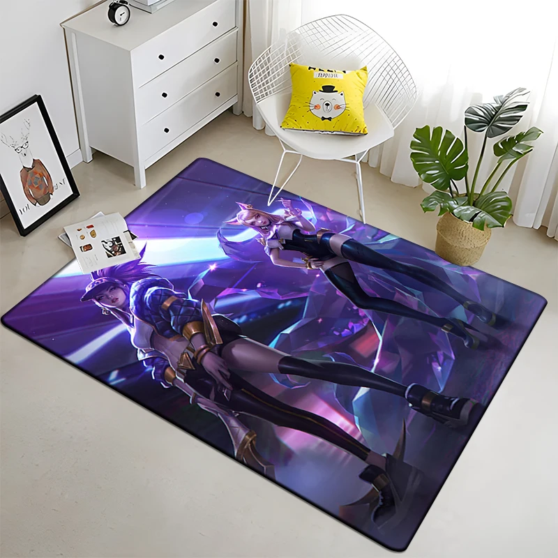 

LOL KDA HD Printed Area Large Rug ,Carpet for Living Room Bedroom Sofa Decoration, Non-slip Floor Mats Dropshipping Alfombras